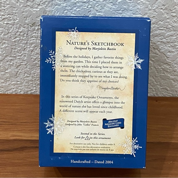 Vintage 2004 HALLMARK Keepsake Nature’s Sketchbook Marjolein Bastin Ornament - Picture 2 of 16